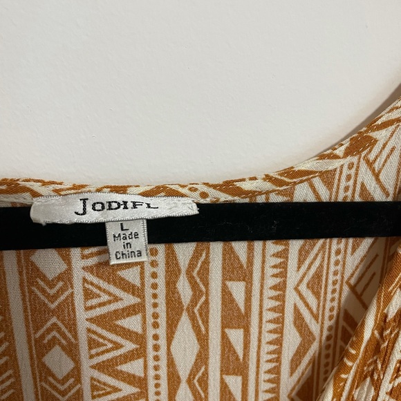 Mustard Aztec Print Maxi Dress - Picture 3 of 5